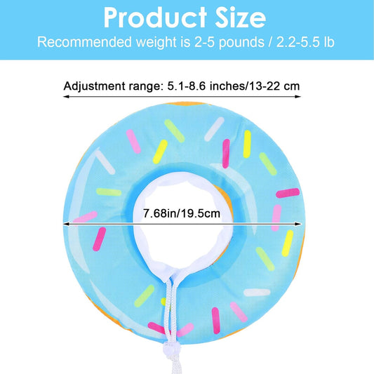 Cat Cone Collar Adjustable Cat Recovery Collars Soft Cone Cute Cats Collars After Surgery Kitten Recovery Cones to Stop Licking Pet Elizabethan Collar for Cats Kittens and Puppies(Blue)